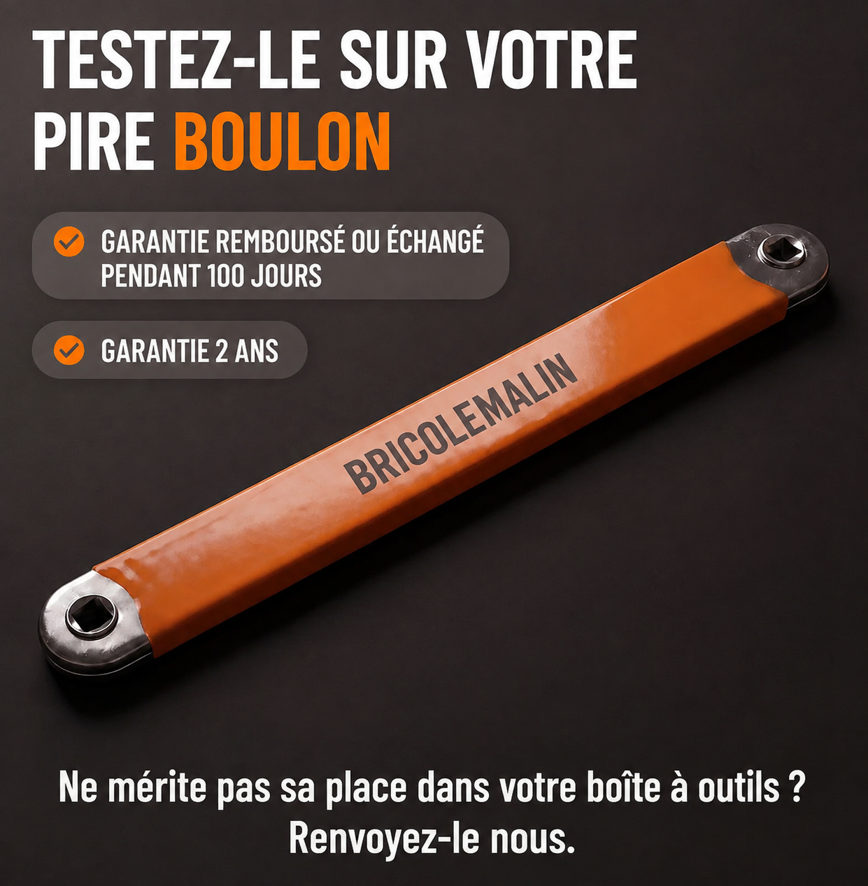 BRICOLEMALIN® – ATTEIGNEZ LES BOULONS QUE VOTRE CLIQUET NE PEUT PAS ATTEINDRE