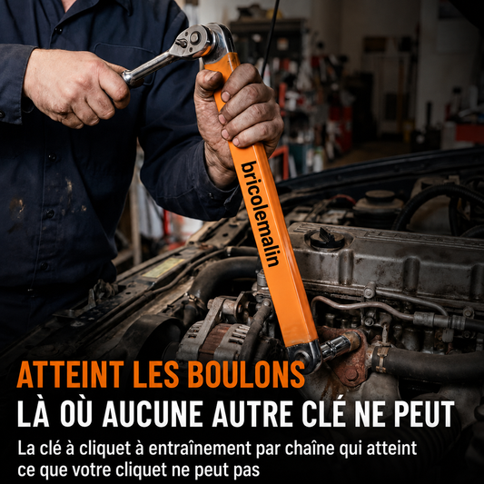 BRICOLEMALIN® – ATTEIGNEZ LES BOULONS QUE VOTRE CLIQUET NE PEUT PAS ATTEINDRE